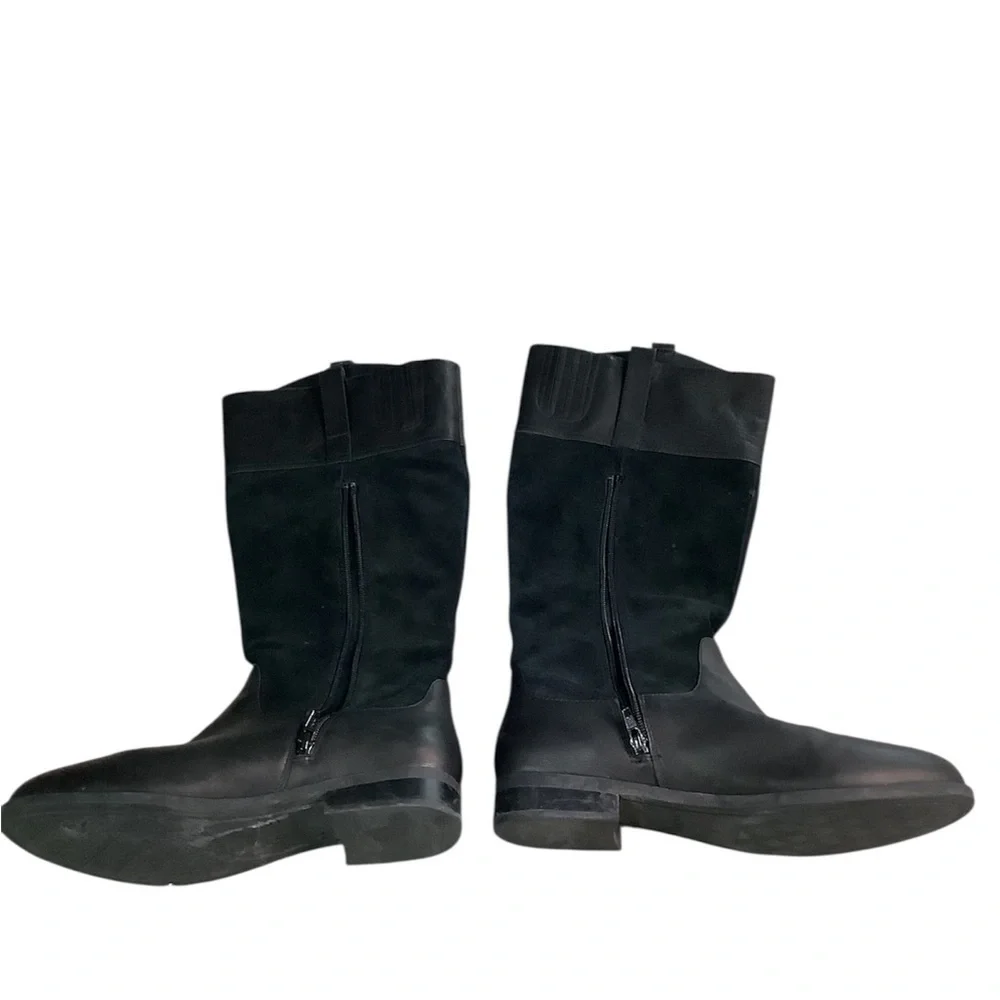 Vionic Black Leather and Suede Boots